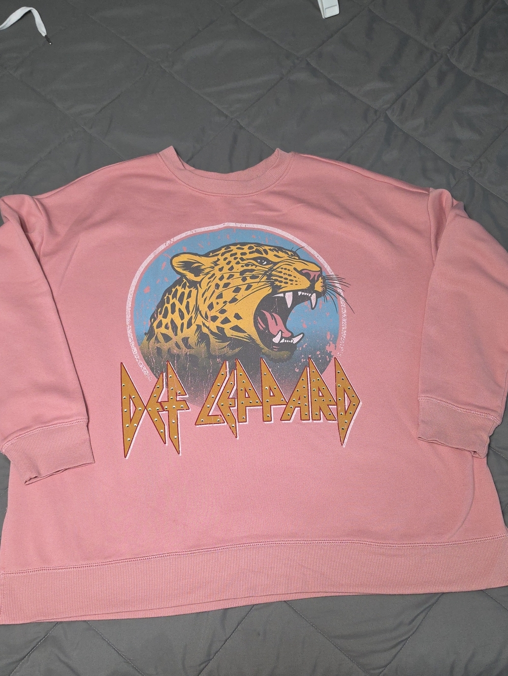 Terra & Sky Pink Leopard Graphic Crewneck Sweatshirt
